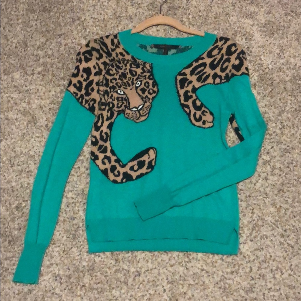 BCBG cheetah sweater